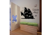 Schiff Ahoi als Wandtattoo 