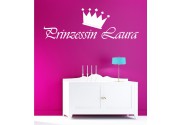 Prinzessin mit Name als Wandtattoo 