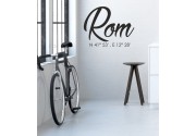 Rom Koordinaten als Wandtattoo