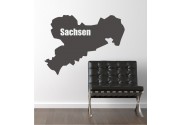 Umriss von Sachsen als Wandtattoo 