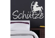 Schütze mit Symbol als Wandtattoo 