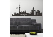 Skyline von Shanghai als Wandtattoo 
