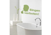 Singen verboten als Wandtattoo