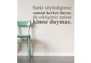 Sarki söyledigimiz... als Wandtattoo 