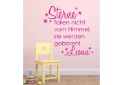 Sterne fallen nicht + Name als Wandtattoo