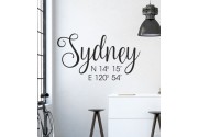 Sydney Koordinaten als Wandtattoo