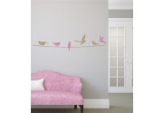 Vögel auf Leine als Wandtattoo
