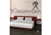 Wassermann mit Symbol als Wandtattoo 