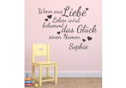 Wenn aus Liebe Leben wird.. als Wandtattoo
