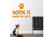 Home Cat als Wandtattoo