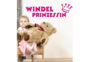 Windel Prinzessin als Wandtattoo 