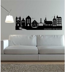 Skyline Esslingen als Wandtattoo