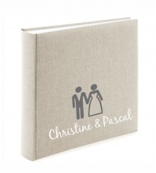 Album mit Name und Hochzeitspaar 2-farbig