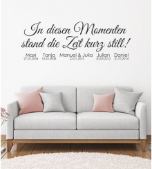 In diesen Momenten mit Uhr als Wandtattoo