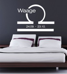 Sternzeichen Waage als Wandtattoo