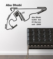 Abu Dhabi Rennstrecke als Wandtattoo