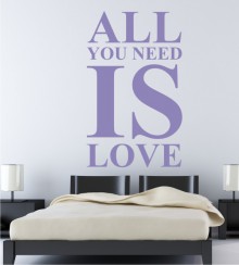 All you need is love als Wandtattoo