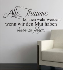 Alle Träume...als Wandtattoo