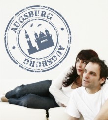 Stempel von Augsburg als Wandtattoo