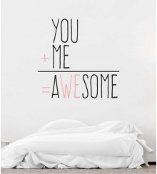 You plus Me als zweifarbiges Wandtattoo