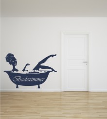 Badezimmer Türschild als Wandtattoo