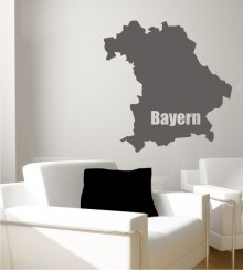 Umriss von Bayern als Wandtattoo 