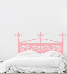 Vintage Bettgestell als Wandtattoo
