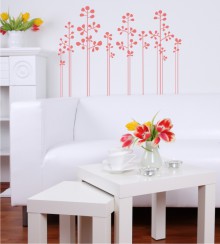 Blumenwiese als Wandtattoo 