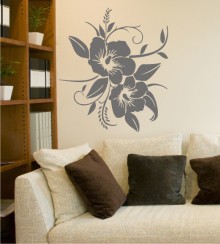 Blumengeäst als Wandtattoo