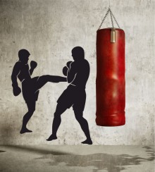 Kickboxen 4 als Wandtattoo