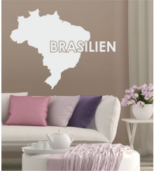 Brasilien Umriss als Wandtattoo