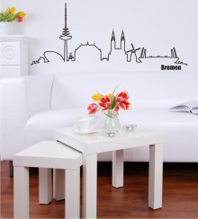 Kontur von Bremen als Wandtattoo 