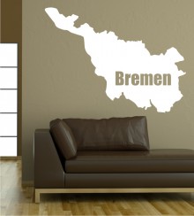 Umriss von Bremen als Wandtattoo 