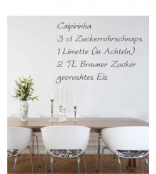 Caipirinha Rezept als Wandtattoo