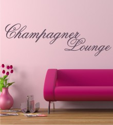 Champagner Lounge als Wandtattoo