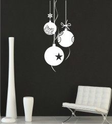 Christbaumkugeln als Wandtattoo