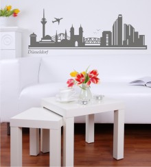 Skyline von Düsseldorf als Wandtattoo 