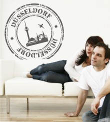 Stempel von Düsseldorf als Wandtattoo 
