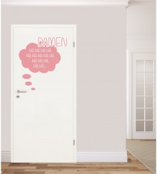 Damen Toilette als Wandtattoo