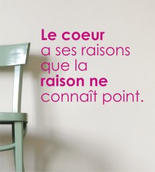 Le coeur... als Wandtattoo