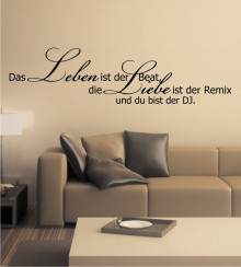 Das Leben ist der Beat ... als Wandtattoo