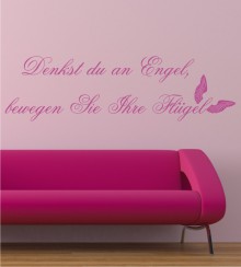 Denkst du an Engel ... als Wandtattoo