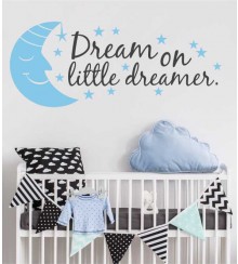 Dream on little dreamer 2-farbig.. als Wandtattoo