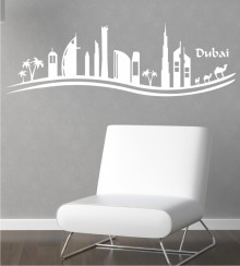 Skyline von Dubai als Wandtattoo