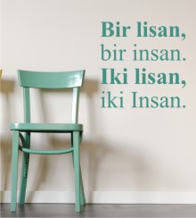 Bir lisan... als Wandtattoo