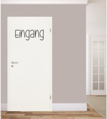Eingang Schriftzug als Wandtattoo
