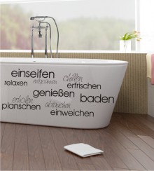 Einseifen, entspannen... als Wandtattoo