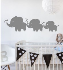 Elefantenfamilie als Wandtattoo