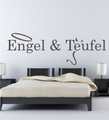 Engel und Teufel als Wandtattoo