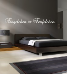 Engelchen und Teufelchen als Wandtattoo